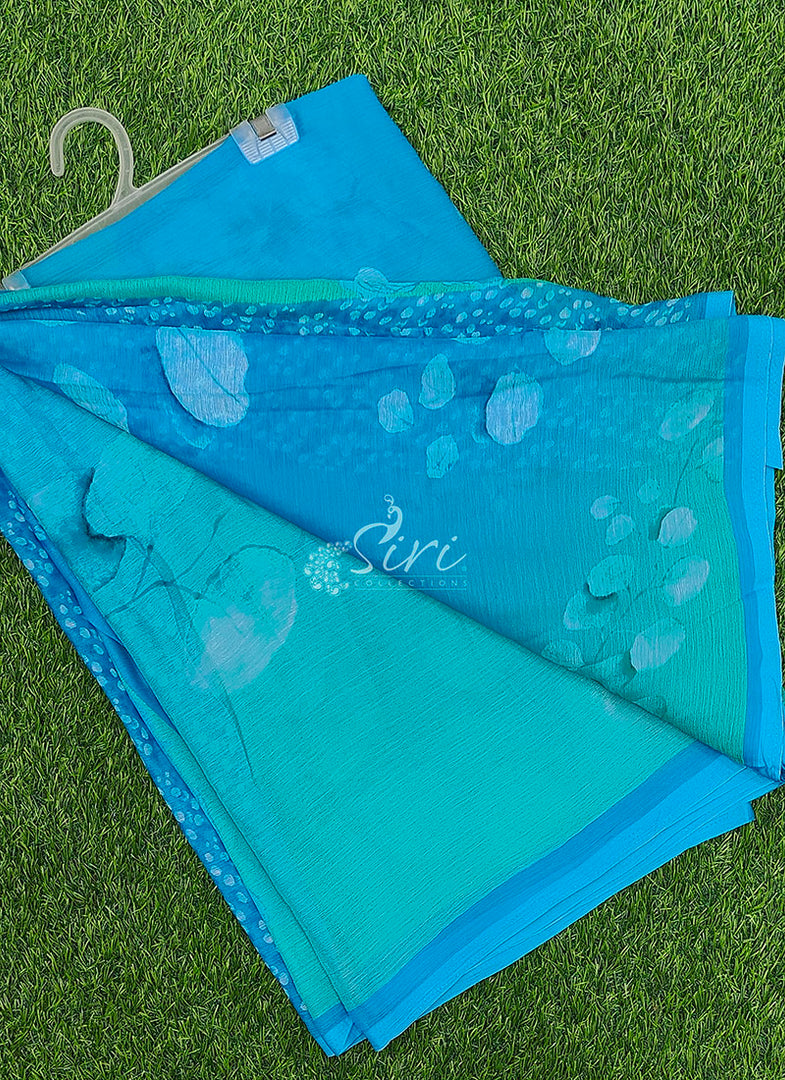 Beautiful Digital Print Soft Siri Chiffon Saree with Blouse