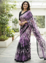 Load image into Gallery viewer, Beautiful Digital Print Soft Siri Chiffon Saree with Blouse
