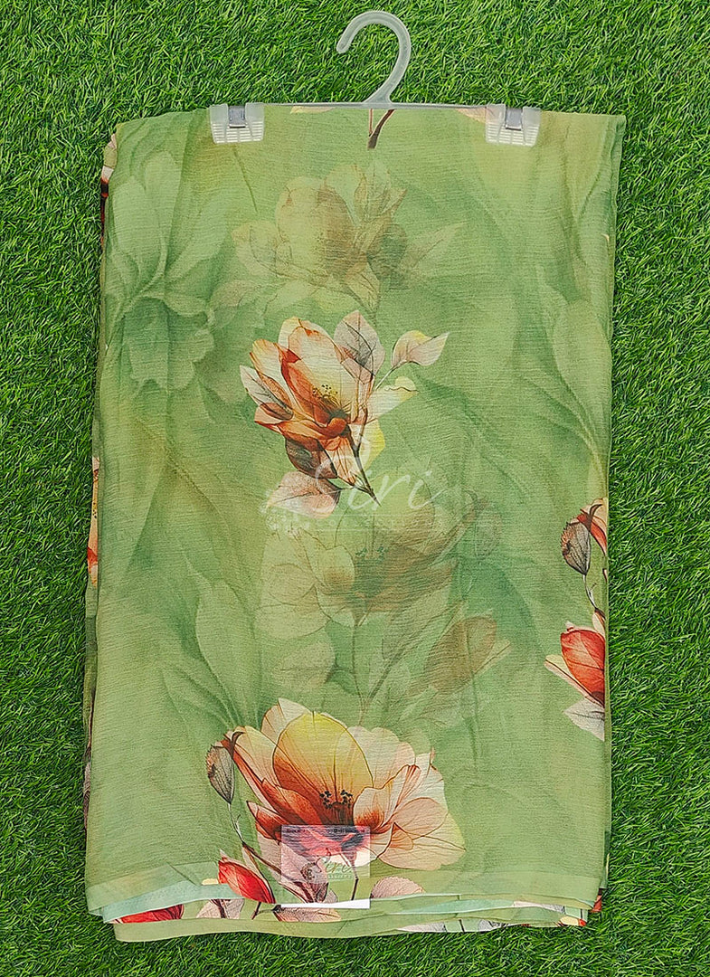 Beautiful Digital Print Premium Soft Siri Chiffon Saree