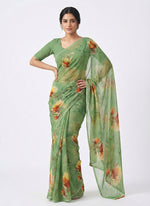 Load image into Gallery viewer, Beautiful Digital Print Premium Soft Siri Chiffon Saree
