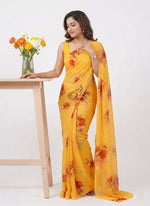 Load image into Gallery viewer, Beautiful Digital Print Premium Soft Siri Chiffon Saree