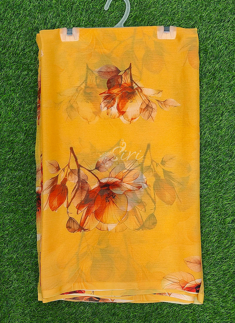 Beautiful Digital Print Premium Soft Siri Chiffon Saree