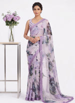 Load image into Gallery viewer, Beautiful Digital Print Soft Siri Chiffon Saree with Blouse