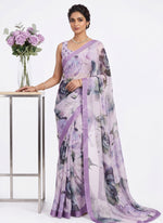 Load image into Gallery viewer, Beautiful Digital Print Soft Siri Chiffon Saree with Blouse