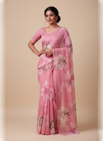 Load image into Gallery viewer, Beautiful Digital Print Premium Soft Siri Chiffon Saree
