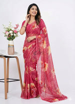 Load image into Gallery viewer, Beautiful Digital Print Premium Soft Siri Chiffon Saree
