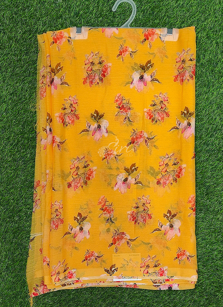 Beautiful Digital Print Premium Soft Siri Chiffon Saree