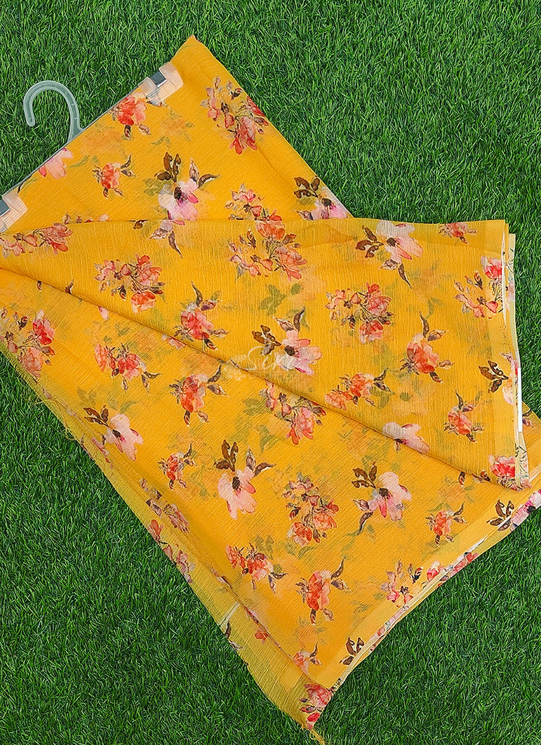 Beautiful Digital Print Premium Soft Siri Chiffon Saree