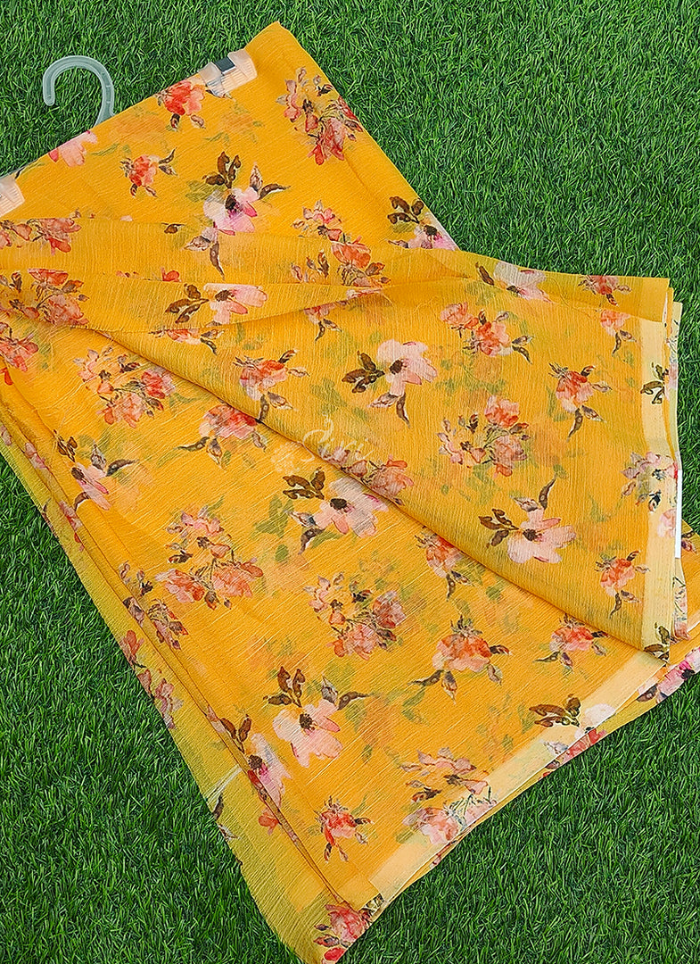 Beautiful Digital Print Premium Soft Siri Chiffon Saree