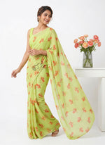 Load image into Gallery viewer, Beautiful Digital Print Premium Soft Siri Chiffon Saree