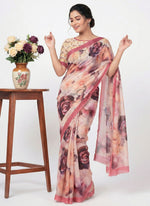 Load image into Gallery viewer, Beautiful Digital Print Soft Siri Chiffon Saree with Blouse