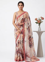 Load image into Gallery viewer, Beautiful Digital Print Soft Siri Chiffon Saree with Blouse
