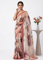 Load image into Gallery viewer, Beautiful Digital Print Soft Siri Chiffon Saree with Blouse
