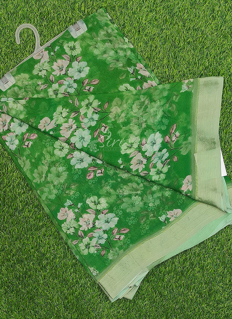 Beautiful Digital Print Soft Siri Chiffon Saree with Blouse
