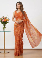 Load image into Gallery viewer, Beautiful Digital Print Soft Siri Chiffon Saree with Blouse