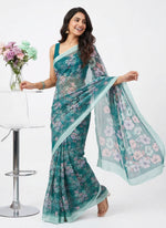 Load image into Gallery viewer, Beautiful Digital Print Soft Siri Chiffon Saree with Blouse