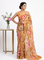 Load image into Gallery viewer, Beautiful Digital Print Soft Siri Chiffon Saree with Blouse