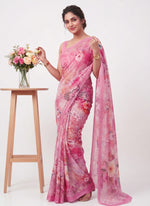 Load image into Gallery viewer, Siri Collections Premium Digital Print Soft Chiffon Saree