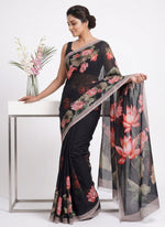 Load image into Gallery viewer, Beautiful Digital Print Soft Siri Chiffon Saree with Blouse