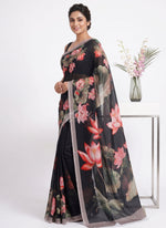 Load image into Gallery viewer, Beautiful Digital Print Soft Siri Chiffon Saree with Blouse