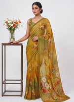 Load image into Gallery viewer, Siri Collections Digital Print Soft Siri Chiffon Saree with Blouse
