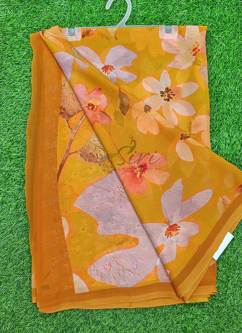 Siri Collections Digital Print Soft Shaded Siri Chiffon with Blouse