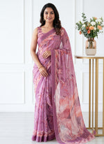 Load image into Gallery viewer, Siri Collections Digital Print Soft Siri Chiffon Saree with Blouse