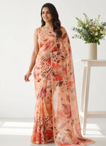 Load image into Gallery viewer, Siri Collections Digital Print Soft Siri Chiffon Saree with Blouse