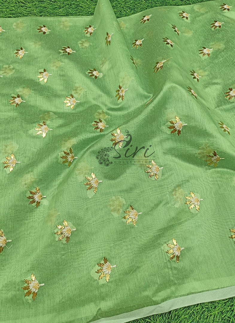 Beautiful Chanderi Fabric in Embroidery Work Butis
