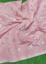 Load image into Gallery viewer, Beautiful Chanderi Fabric in Embroidery Work Butis
