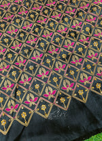 Load image into Gallery viewer, Beautiful Raw Silk Fabric in Embroidery Stone Work
