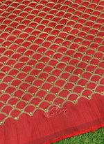 Load image into Gallery viewer, Lovely Raw Silk Fabric in Embroidery Stone Work
