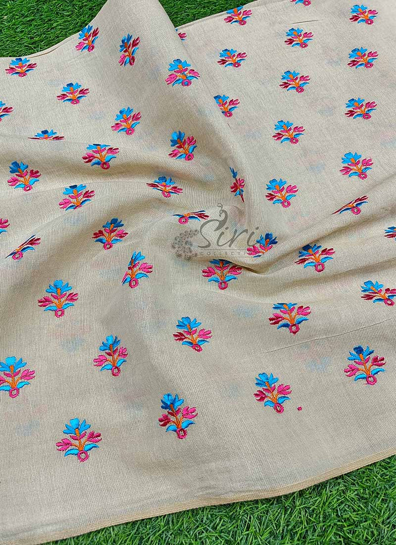 Beautiful Tissue Cotton Fabric in Embroidery Work Butis