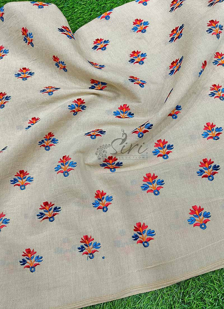 Beautiful Tissue Cotton Fabric in Embroidery Work Butis