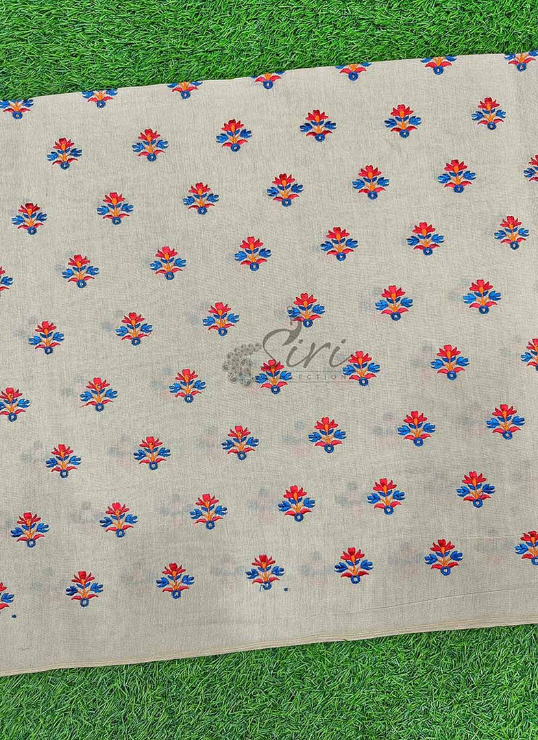 Beautiful Tissue Cotton Fabric in Embroidery Work Butis