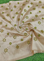 Load image into Gallery viewer, Lovely Semi Tussar Fabric in Embroidery Work Butis
