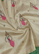 Load image into Gallery viewer, Partywear Raw Silk Fabric in Embroidery Work
