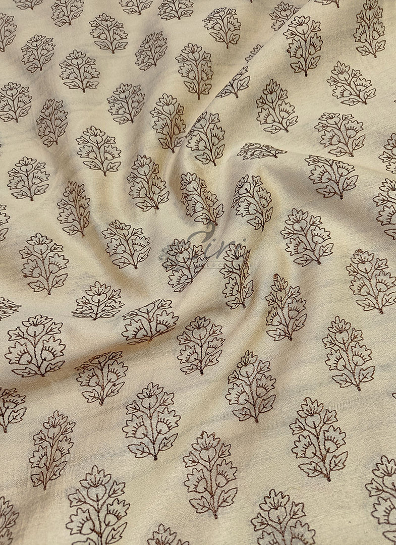 Partywear Raw Silk Fabric in Embroidery Work