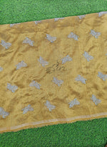 Load image into Gallery viewer, Partywear Tissue Raw Silk Fabric in Embroidery Work
