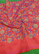 Load image into Gallery viewer, Partywear Raw Silk Fabric in Embroidery Work
