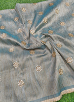 Load image into Gallery viewer, Lovely Raw Silk Fabric in Embroidery Work
