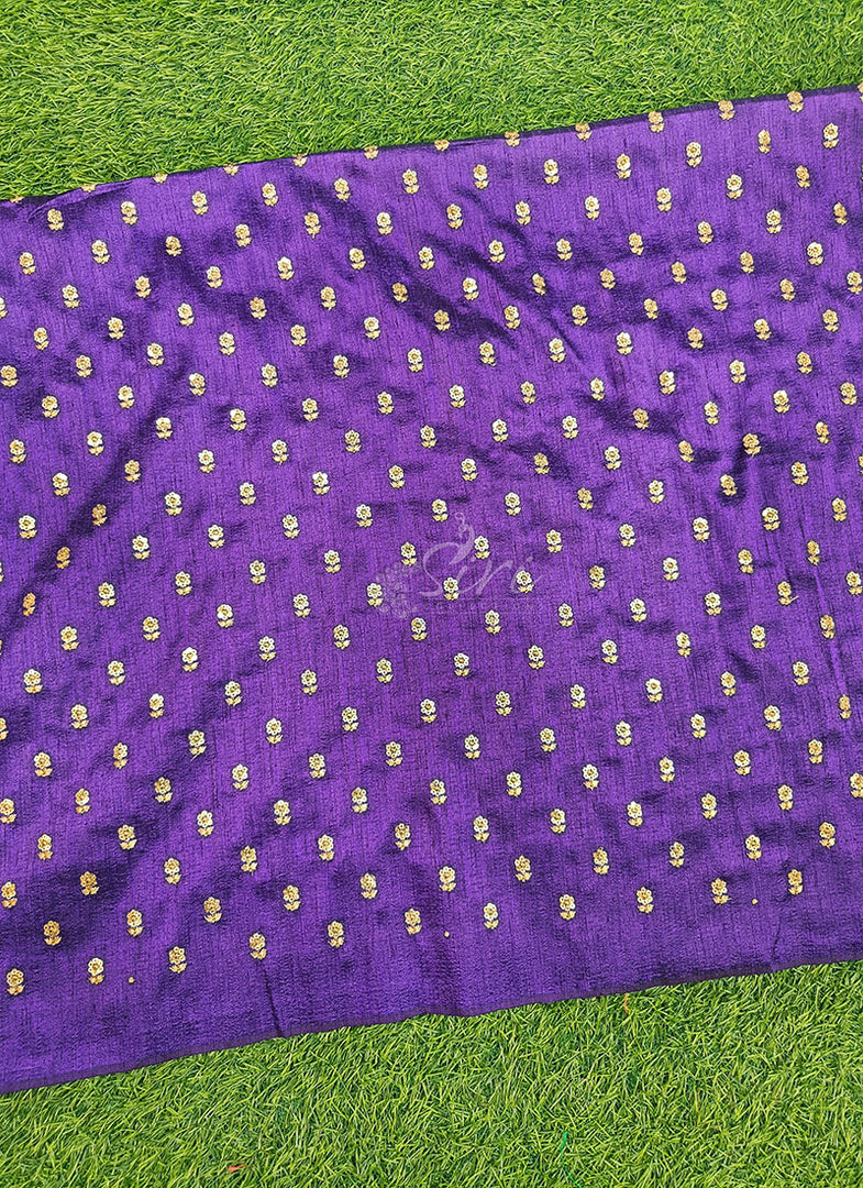 Lovely Raw Silk Fabric in Embroidery Work