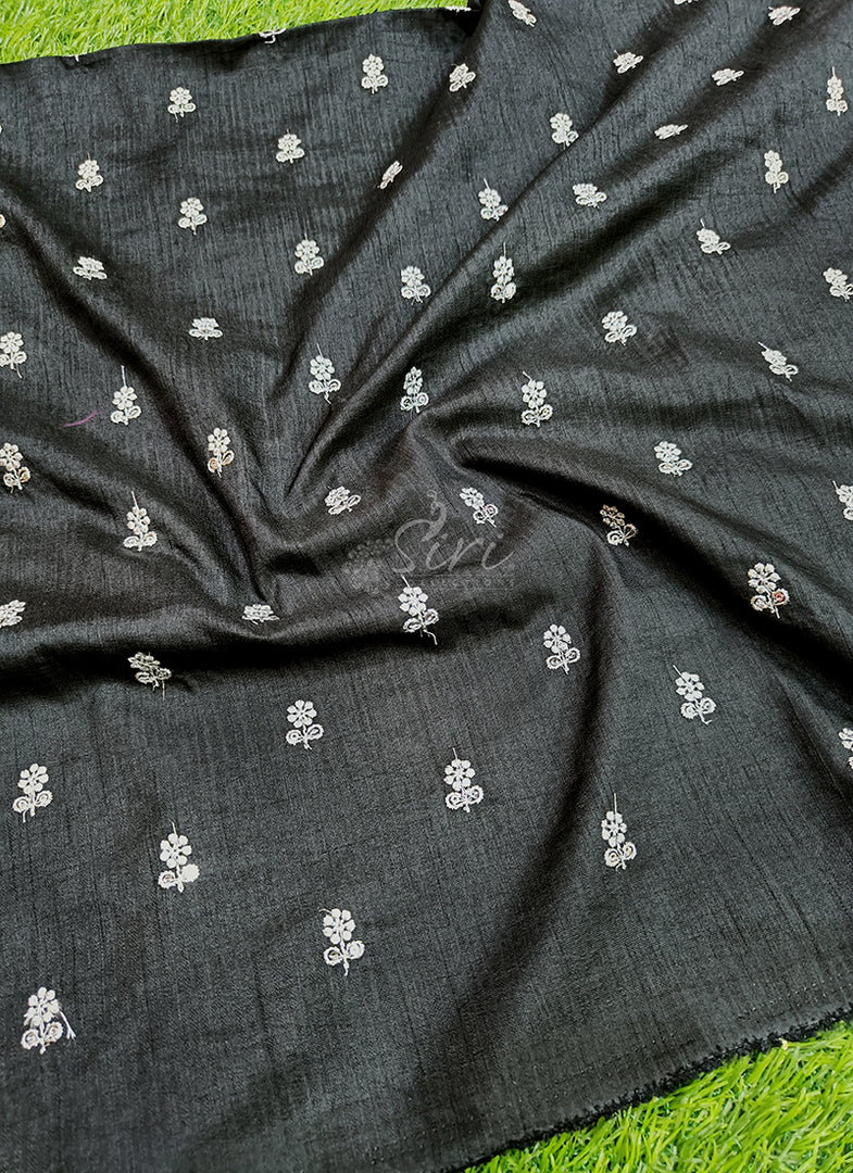 Lovely Raw Silk Fabric in Embroidery Work