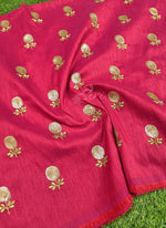 Load image into Gallery viewer, Lovely Raw Silk Fabric in Embroidery Work
