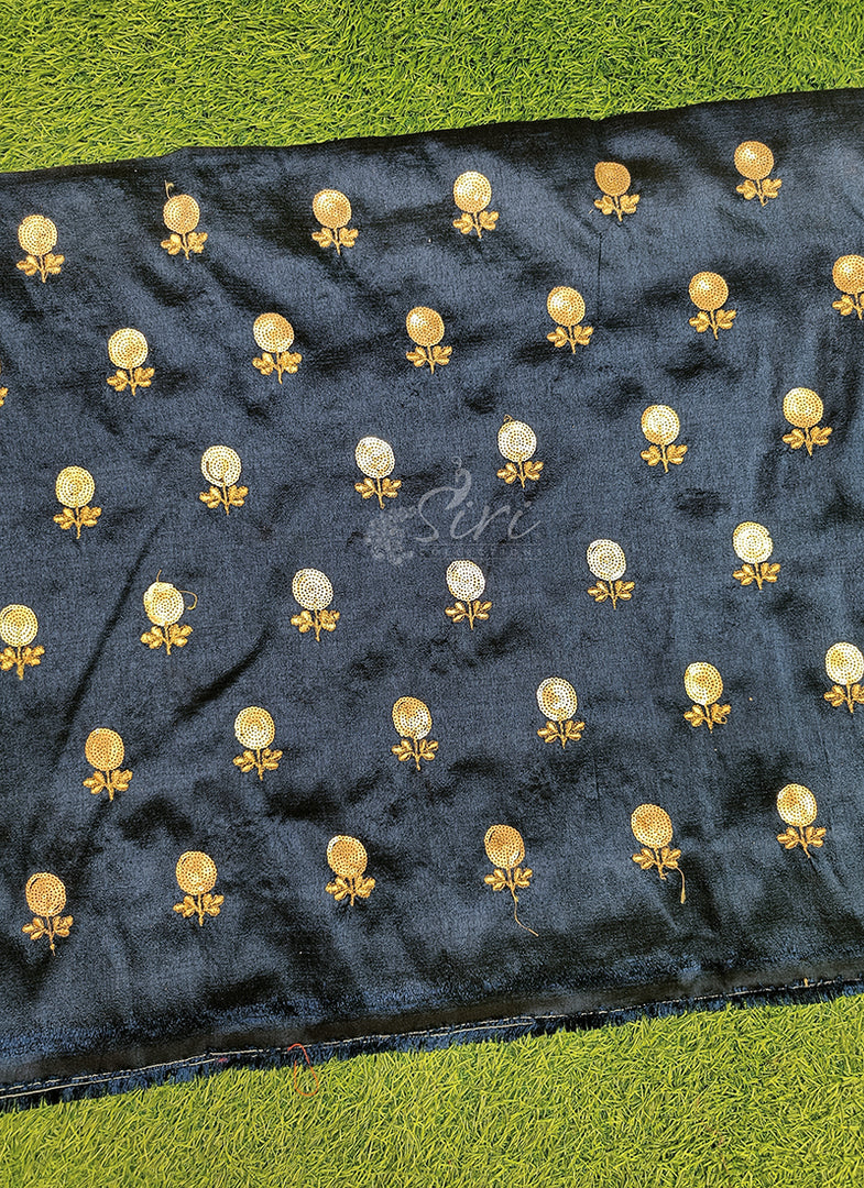 Lovely Raw Silk Fabric in Embroidery Work