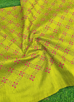 Load image into Gallery viewer, Lovely Raw Silk Fabric in Embroidery Work
