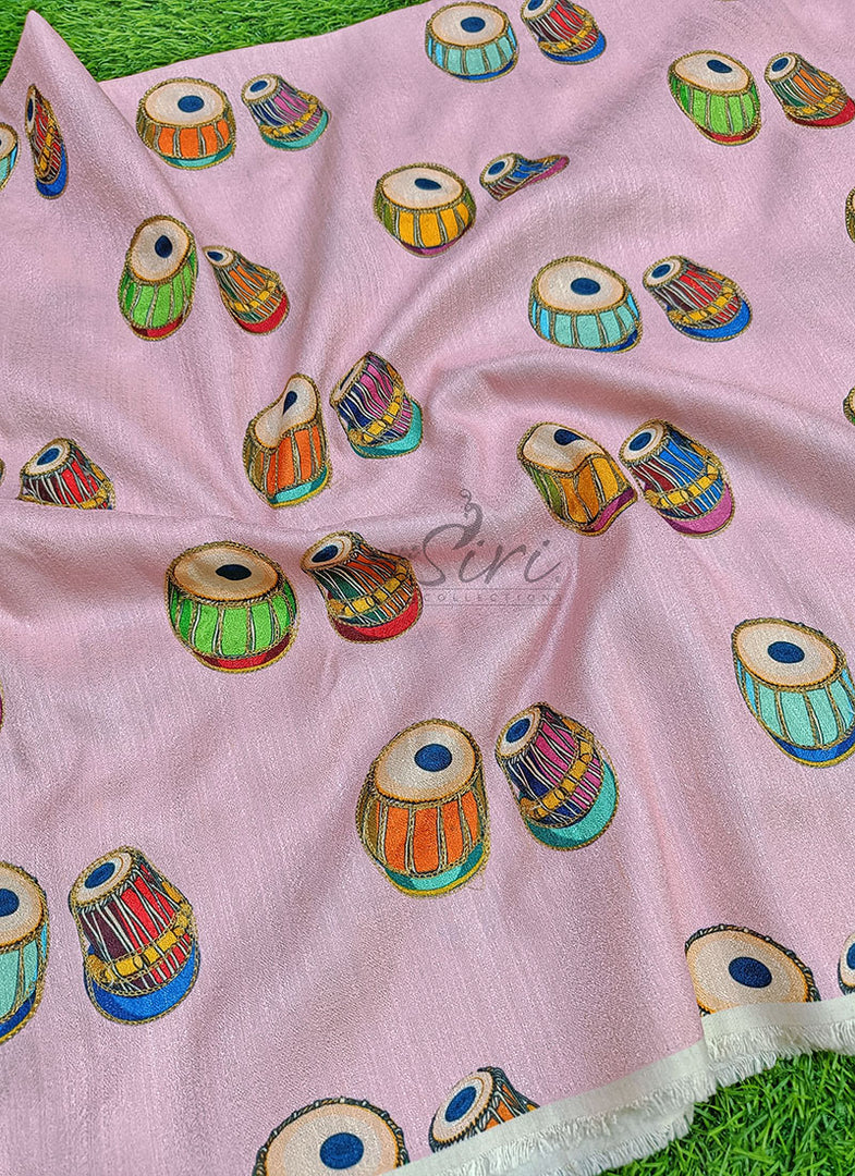 Lovely Raw Silk Fabric in Embroidery Work