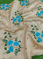 Load image into Gallery viewer, Lovely Raw Silk Fabric in Embroidery Work
