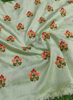 Load image into Gallery viewer, Lovely Raw Silk Fabric in Embroidery Work
