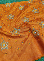 Load image into Gallery viewer, Lovely Raw Silk Fabric in Embroidery Work
